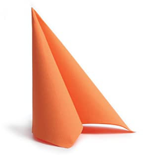 Alvotex Soft Point 50 Servietten, hochwertige Einwegserviette, 38x38 cm, Orange