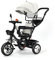 Drumm 4-in-1 Dreirad, erweiterbares Kinderdreirad, Pedal Dreirad Kinderwagen, abnehmbare Faltbare Sonnenblende und Verstellbarer Hauptstock, geneigte Rückenlehne, leise Räder (Grau)