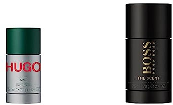 HUGO MAN Deo Stick & BOSS THE SCENT Deo Stick für Herren, orientalischer Duft mit Leder-Noten und Maninka-Frucht für verführerische Männer, 75ml
