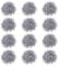 PATIKIL Cheerleader Pompons mit Finger Löcher 12 Pack Metallisch Folie Jubelnde Hand Blume für Sport Teamgeist Silber