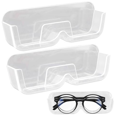 Zweiteiliger Brillen Aufbewahrungsbox Wandhalterung, Klebrigkeit Acryl Ständer Sonnenbrillen Aufbewahrung Verhindert Das Zerquetschen Brillenaufbewahrung，Brillenetui Personalisiert Halterung Wand.