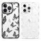 Yoedge 2 Pack Cute Transparent Print Suitable for iPhone 14 Pro 6.1 Inch Phone Case, Butterfly Aesthetic Pattern Shell Soft Silicone Shock-Absorbing Cover, Suitable for Women and Girls