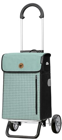 ANDERSEN Einkaufstrolley - Scala Shopper Plus Hente Mint | sehr leicht, klappbar, klein zusammenlegbar, bis 30 kg - Tasche sehr kompakt, Thermofach, Seitenfach, 36 L