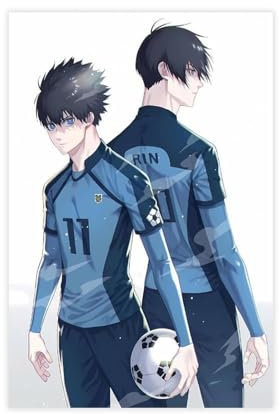 puyoo Blue Lock Anime 9 Leinwand-Poster, Schlafzimmer-Dekor, Sportlandschaft, Büro, Raumdekoration, Geschenk, ungerahmt, 30 x 45 cm