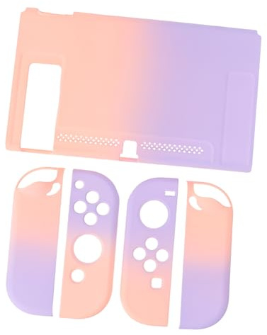 Homoyoyo Fall Protective Case for Switch Pink Purple Gradient Shell for Gaming Practical Cover for Oled