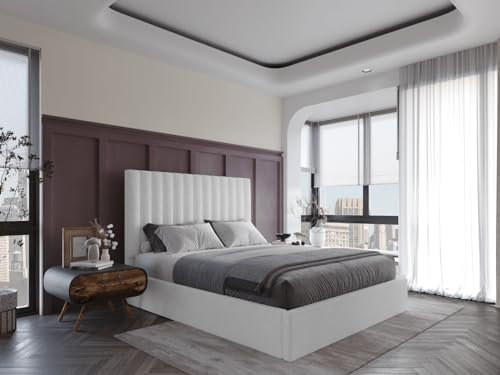 Flair Everley Boucle Ottoman Kingsize Bed - Cream