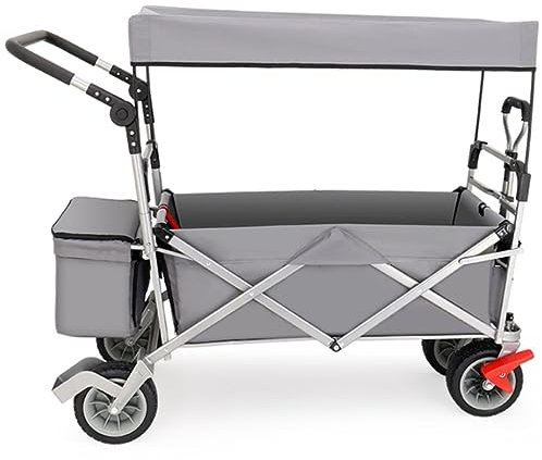Festival-Trolley, Camping-Trolley, Garten-Trolley, zusammenklappbarer Garten-Trolley, robuster Wagen mit Überdachung, Strand-Trolley