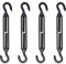 Woogim M8 Spannschloss aus Edelstahl, Haken und Ösen, Spannschloss, Drahtseil, Spannschloss, Haken, Schwarz, 4 Stück