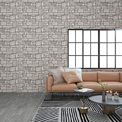 ZEYUAN 3D-Wandverkleidungen 11 STK. Grau Steinoptik EPS, Deckenpaneele, Wall Panel, Wandverkleidung, Wandgestaltung, Wanddeko, Dekorative Wandpaneele - 147205