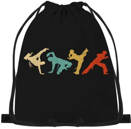 Vintage Brasilianische Capoeira Posen Retro 70Er Sportbeutel Mit Kordelzug Turnbeutel Nachhaltig Gym Sack Für Sport Herren Freizeit