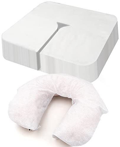 300 Count Disposable Face Cradle Covers, Massage Headrest Covers Soft SPA Face Rest Cover Bulk for Massage Tables Massage Chairs Beauty Spa Salon Bed