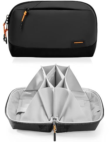 XSQD Kabel Organizer Aufbewahrungstaschen, 180° Ungefaltete Kabelorganizer Tasche, wasserdichte Tech Tasche, Elektronische Zubehör Aufbewahrungstaschen,Reise Tragbare Kleine Werkzeugtasche