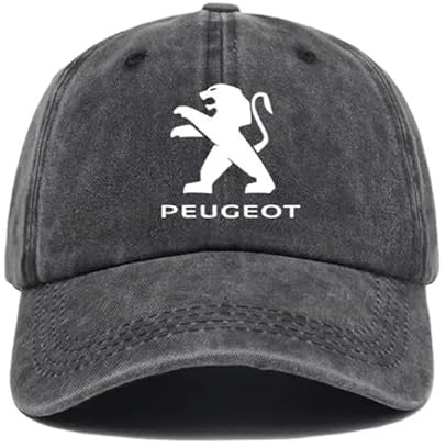 KeKeYa Auto Baseball Cap für Peugeot 308 CC 2011-2015, Outdoor Baseballkappe Baumwoll Baseball Herren Damen Unisex Kappe Verstellbar Basecap Cap Accessoires,Black-1