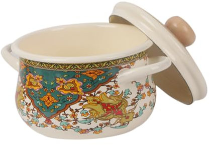 OFFSCH Suppentopf non stick pan antihaft topf nachtisch koch induktions pfanne topfchen emaillierter Topf für Herdplatte kleine Pfanne kleiner Topf mit Henkel Saucentopf mit Griff Emaille