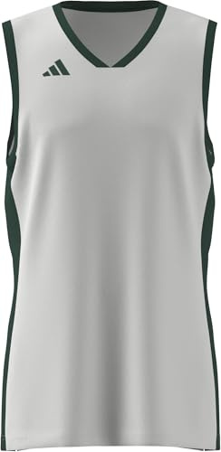 adidas Men's Mens Pulse Speed Bball Jersey, White/Team Dark Green, 3XL Tall