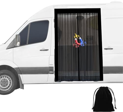 Moskitonetz Magnetisch Kompatibel VW T5 T6 für Schiebetür, Fliegengitter Insektenschutz Sonnenschutz, Seitentür Schattennetz Camping (150 * 130cm)