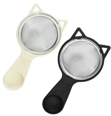 BIUDECO 2 pièces Passoire Filtrante Multifonction pour Cuisine Tamis à Mailles Fines Cuillère Filtre Huile et Farine Ustensile Cuisine Maison Séparateur Graisse et Filtre Jus