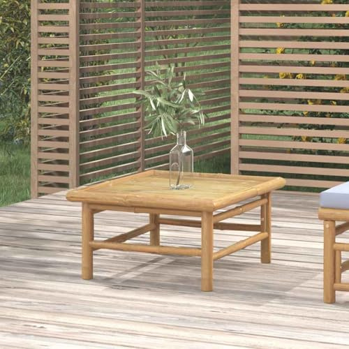IBUQDDV Table de jardin en bambou - 65 x 55 x 30 cm - Durable - Table d'appoint pratique avec nettoyage facile