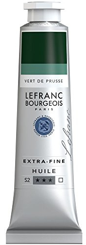 Lefranc Bourgeois Extra-Fine Oil Paint, Artists Quality, Prussian Green, 40ml Tube