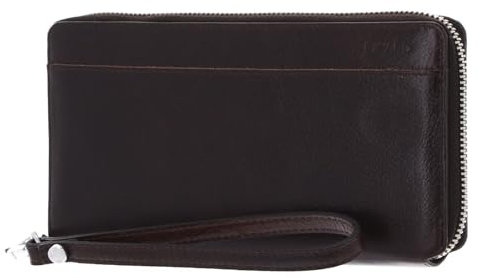 Picard, länglicher Männer Geldbeutel aus der Serie Buddy, in der Farbe Café/Braun, aus Leder 459292Z055