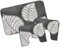 Prati di Casa Tappeto da Bagno Parure Camelia 3pz Made in Italy