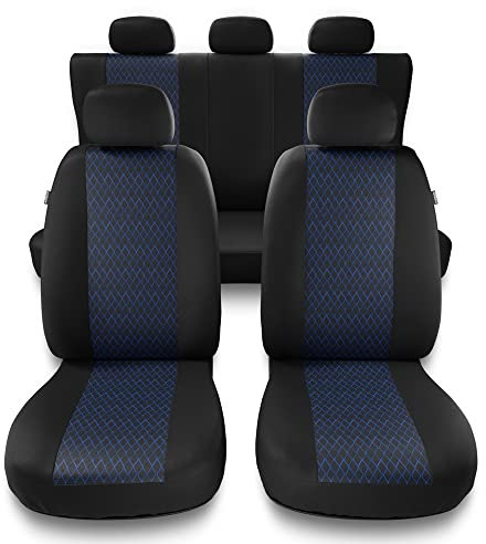 Mossa - Universal Sitzbezüge Auto kompatibel mit Opel Crossland X, I (2017-2024) - Autositzbezüge Schonbezüge für Autositze - PF-BL
