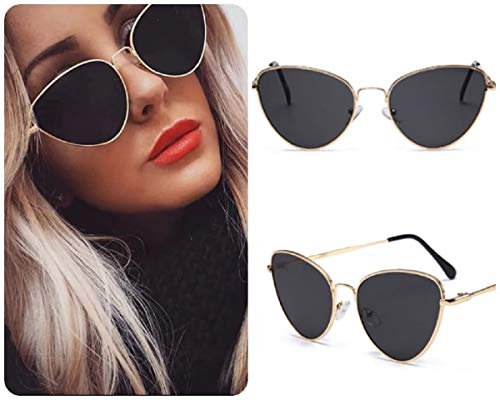 No Name Ltd Cateye Sunglasses for Women Ladies 1950s Retro Vintage Slim Cat Eye Celeb IBIZA 2025 Trending Fashion Glasses