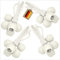 LUCIAMO Spanngummi mit Kugel 20 Stück 100 mm für Pavillon, Zelt, Sonnensegel, Plane, Balkonsichtschutz, Banner I Gummispanner I Expander-Schlingen I Planenspanner I Zeltgummi (Weiß)