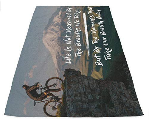 PICANOVA – Life is not 200x150cm – Hochwertiges Bedrucktes Handtuch – Blickfang-Strandtuch Aus Hautfreundlichem Frottee – Kollektion Quote Designs