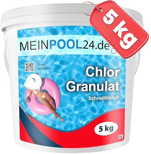 Meinpool24.de 5 kg Chlorgranulat für den Pool - wirkt schnell und zuverlässig im Pool und Schwimmbad