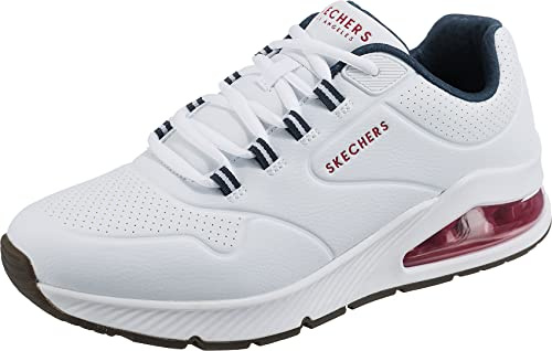 Skechers Herren Uno 2 Air Around You Sneaker, White Synthetic Trim, 45 EU