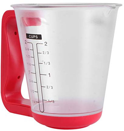 Cabilock Verre doseur électronique numérique avec écran LCD - Pour cuisine, lait, poudre, eau, liquide, nourriture, sucre, huile, café, rouge