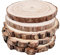 Holzscheiben 5 Stücke Holz Log Scheiben 18-20cm Unvollendete Holzkreise Ungebohrte Holzkreise ohne Loch für DIY Handwerk Holz-Scheiben Hochzeit Mittelstücke Weihnachten Dekoration Baumscheibe