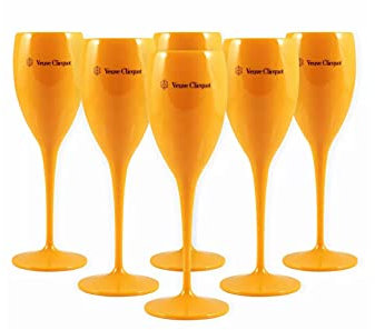 Veuve Clicquot Yellow Label Lot de 6 flûtes à champagne
