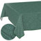 Tischdecke abwaschbar Wachstuch Wachstuchtischdecke Gartentischdecke Leinen-Optik Pflegeleicht Wasserabweisend 240 x 140 cm (Rechteckig) Grün mit Saum