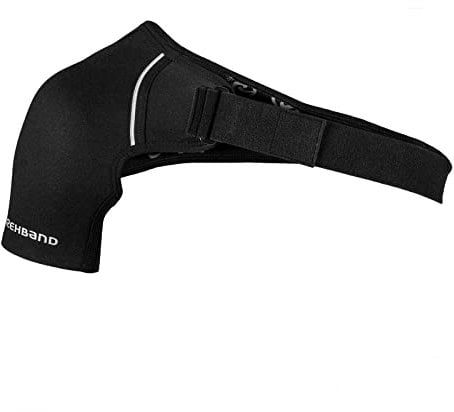 Rehband QD Shoulder Support, Hombreras, Hombreras de neopreno, Hombreras deportivas, Color:Negro, Talla:L, Lado:Derecho