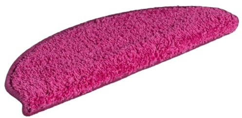 vidaXL Stair Mats 15 pcs 65x21x4 cm Pink Half Round Large