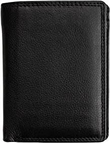 Josephine Osthoff Geldbörse Herren Leder mit RFID Portemonnaie Groß mit Münzfach Kreditkartenetui Münzbörse Geldbeutel (918), Farbe:Schwarz
