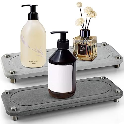 INFTYLE Sink Caddy, Instant Dry Sink Organizer, Fast Drying Stone Holder, Sponge Soap Holder Dispenser, Countertop Fast Drying Rack for Home Bathroom and Kitchen