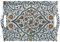 DRW Bandeja Rectangular de melamina con Asas y Dibujo arabesco tamaño Grande 5x31x44 cm