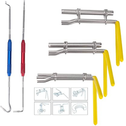 3mirrors Hydraulic Seal Installation Tools & Hook and Pick Tool Set U-Cup Rod Seal Installation Tool Kits Hydraulic Cylinder Piston Repair Seal Kit with Oil seal hook 5-PCS
