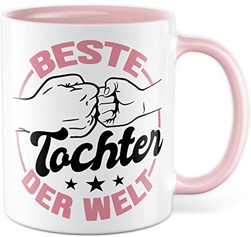 Beste Tochter der Welt Tasse mit Spruch Kaffeetasse Kind Geburtstag Mutter Vater Geschenkidee Eltern Kaffee-Becher Töchterchen Familie