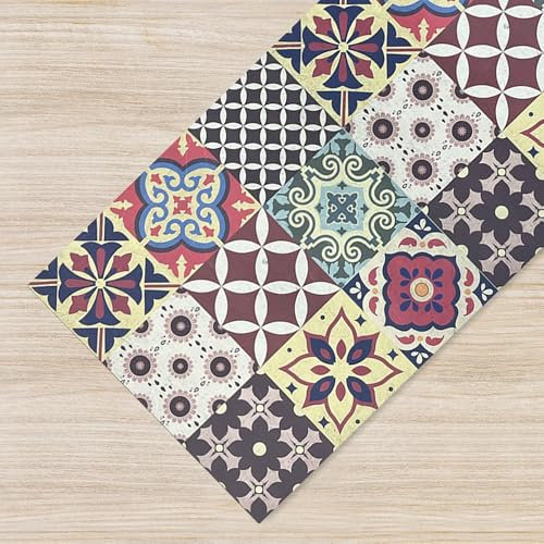 IlGruppone Tappeto Cucina Antiscivolo Made in Italy Passatoia Antimacchia Multiuso Corridoio Soggiorno Lavabile in Lavatrice - 423-50x100cm