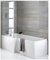 Milano Elswick - White 1500mm x 850mm Left Hand Square Shower Bath Chrome Screen