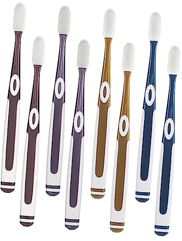 POPETPOP 8stücke Zähne Handzahnbürsten Tragbare Kompakten Zahnbürsten Für Erwachsene Tägliche Pflege Verschleißfeste Ergonomische Reisezahnbürsten Zahnpflegeprodukte Sauberen Mund Zahnbelag