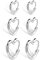 ALEXCRAFT Orecchini Donna Cuore Argento 925 Set Orecchini Cuore Argento 925 Donna 3 Paia Orecchini Cerchio Cuore Piccoli