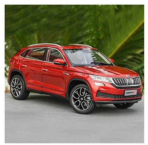 Motorfahrzeuge Replika Auto 1:18 Simulation Für Skoda KODIAQ GT SUV Metalldruckguss Automodell Erwachsene Sammlung Dekorative Ornamente Geschenk Originalgetreue Nachbildung (Color : Red)