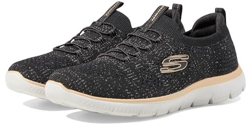 Skechers Womens Summits Pixi Dust, Black Rose Gold, 4.5 UK