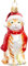 SIKORA BS734 Katze mit Weihnachtsmütze Christbaumschmuck Glas Figur Weihnachtsbaum Anhänger - Premium Line, Variante:rot getiegert