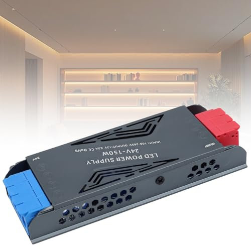SUCIKORIO 24V 150W Netzteil LED Trafo LED Transformator 230V auf 24V 6,3A Schlank Konstante Spannung LED Treiber Netzteil 24V Ultra Dünn Niedervolttrafo für LED Streifen, LED Lampen